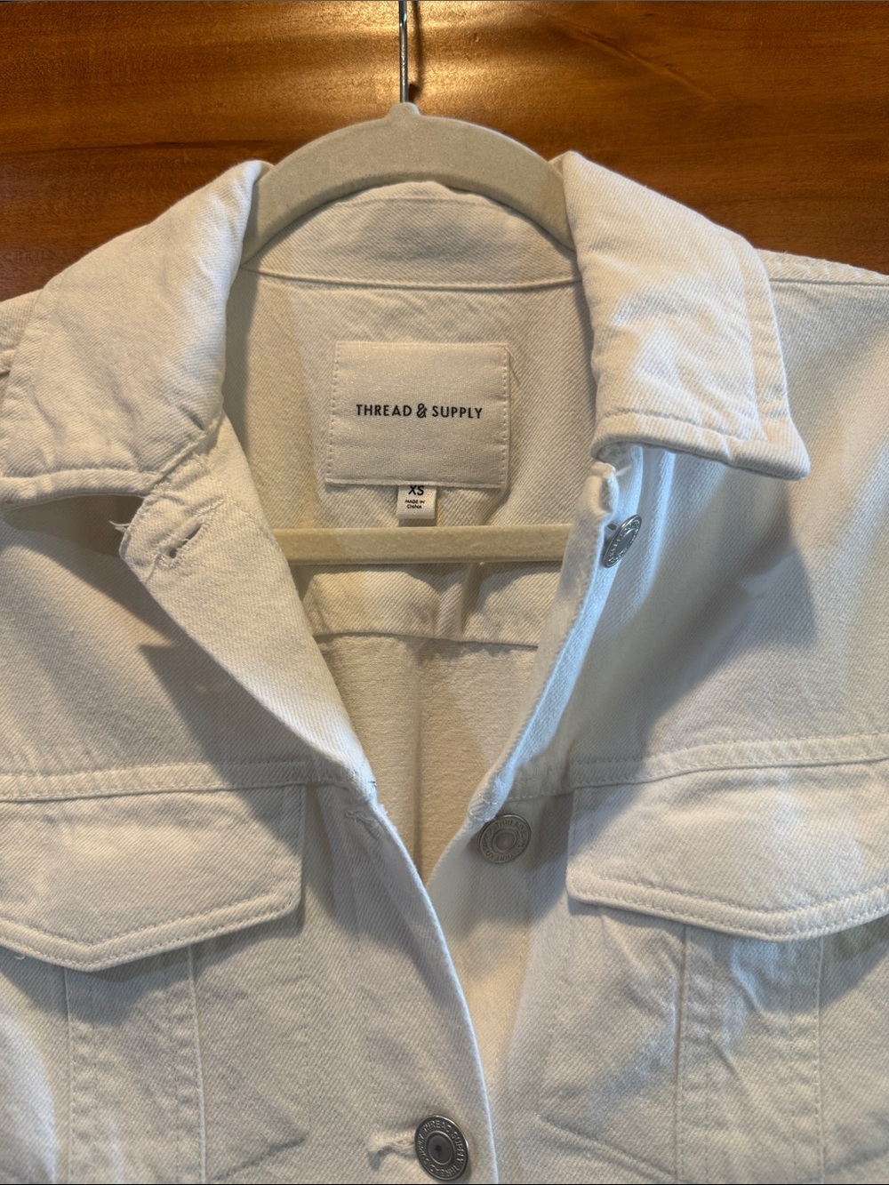 Thread & Supply Ivory Cotton Jacket with Flap Pockets 
Never worn